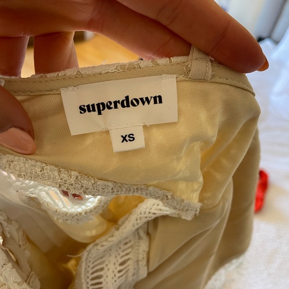 ⭐️SOLD⭐️ Remi Lace Mini Dress in White Superdown - Picture 4 of 4